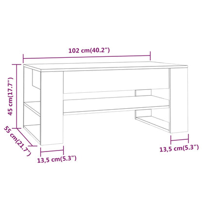 Mesa De Centro Madera De Ingeniería 102X55X45 Cm