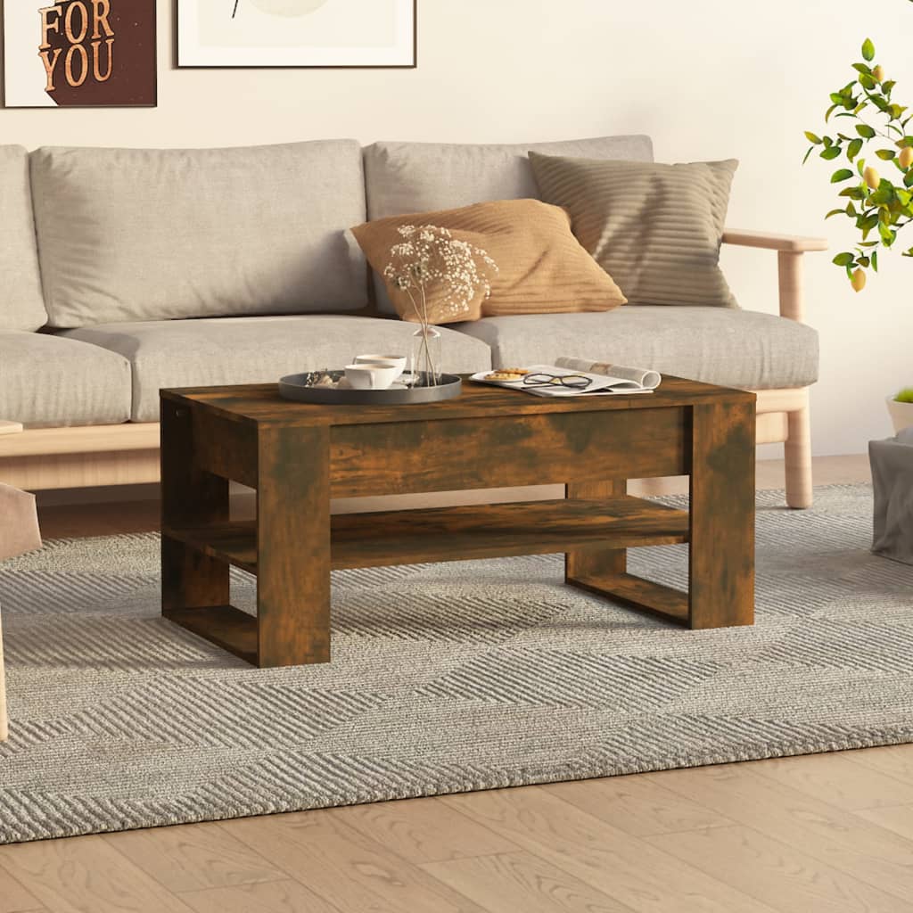 Mesa De Centro Madera De Ingeniería 102X55X45 Cm