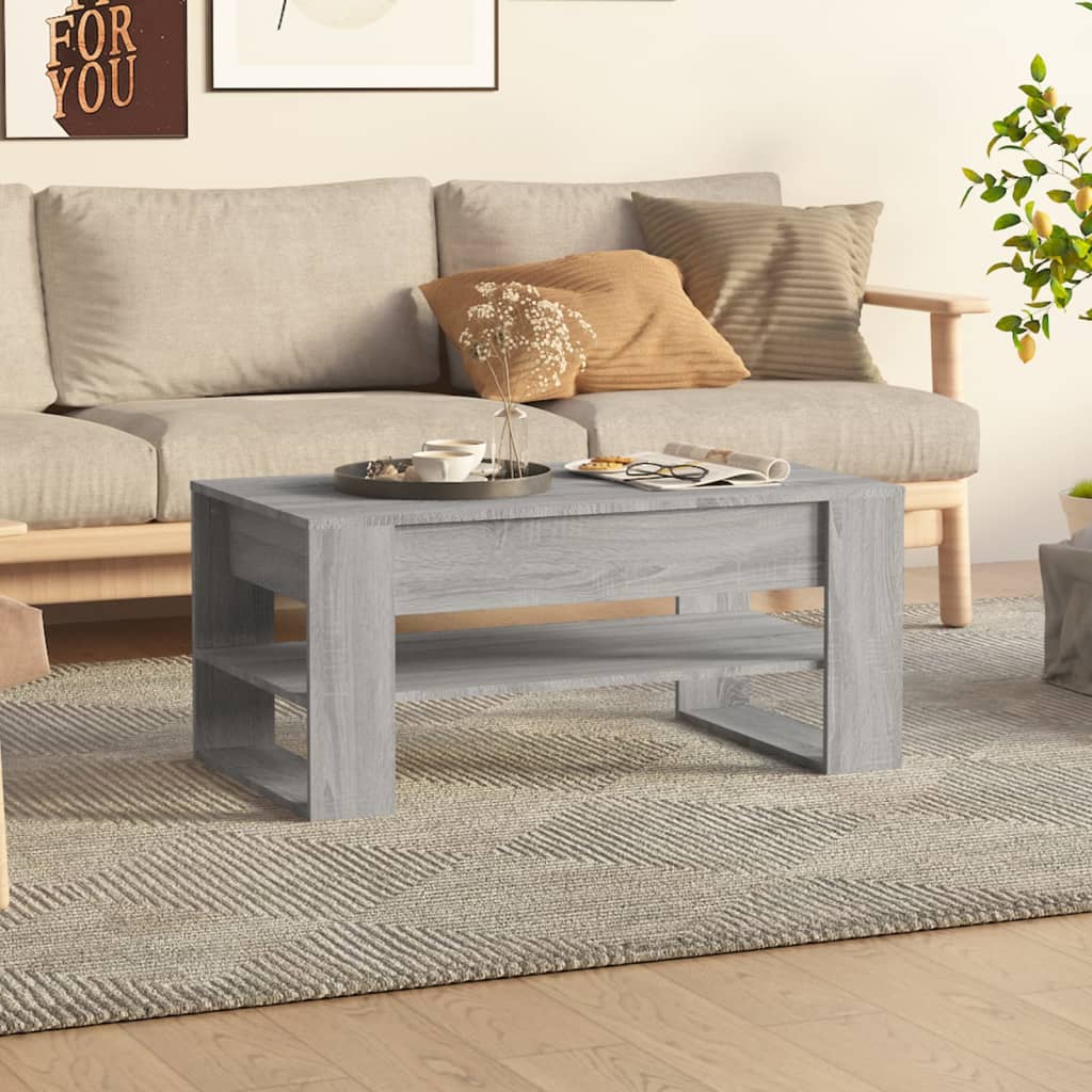 Mesa De Centro Madera De Ingeniería 102X55X45 Cm