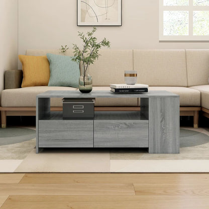 Mesa De Centro Madera De Ingeniería 102X55X42 Cm