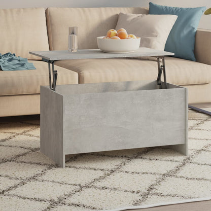 Mesa De Centro Madera Ingeniería Blanco Brillo 102X55,5X52,5 Cm