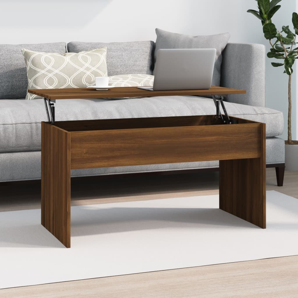 Mesa De Centro Madera Ingeniería 80X50,5X41,5 Cm
