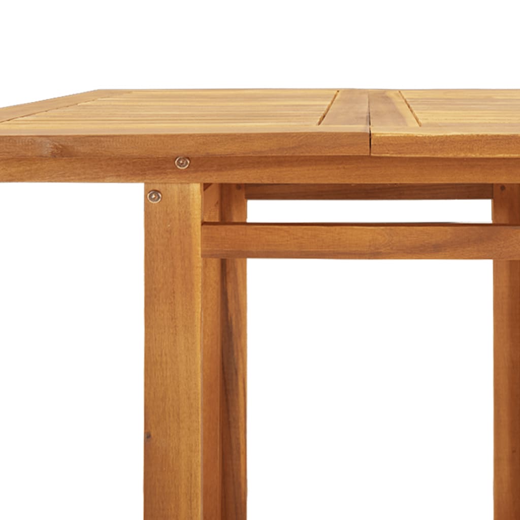Mesa Alta De Terraza Madera Maciza De Acacia 75X75X110 Cm
