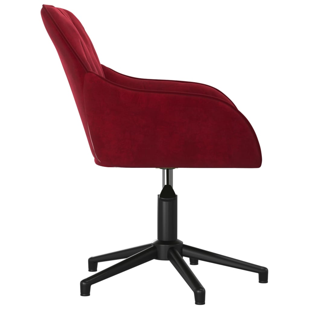 Sillas De Comedor Giratorias 2 Unidades Terciopelo Rojo Tinto