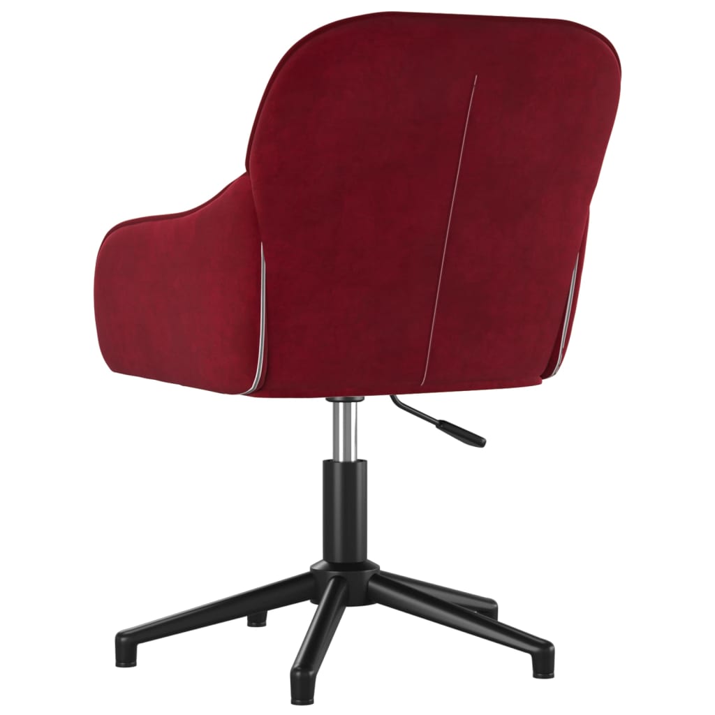 Sillas De Comedor Giratorias 2 Unidades Terciopelo Rojo Tinto