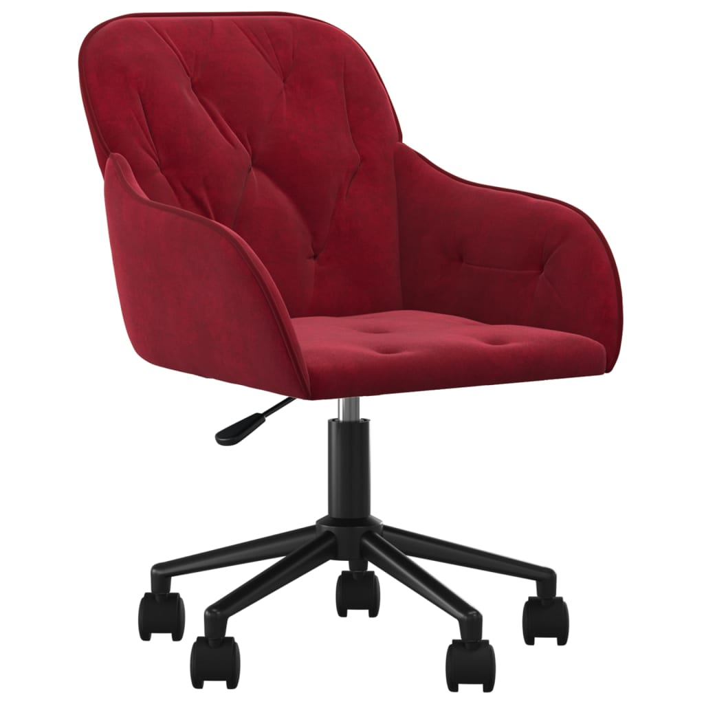Sillas De Comedor Giratorias 2 Unidades Terciopelo Rojo Tinto