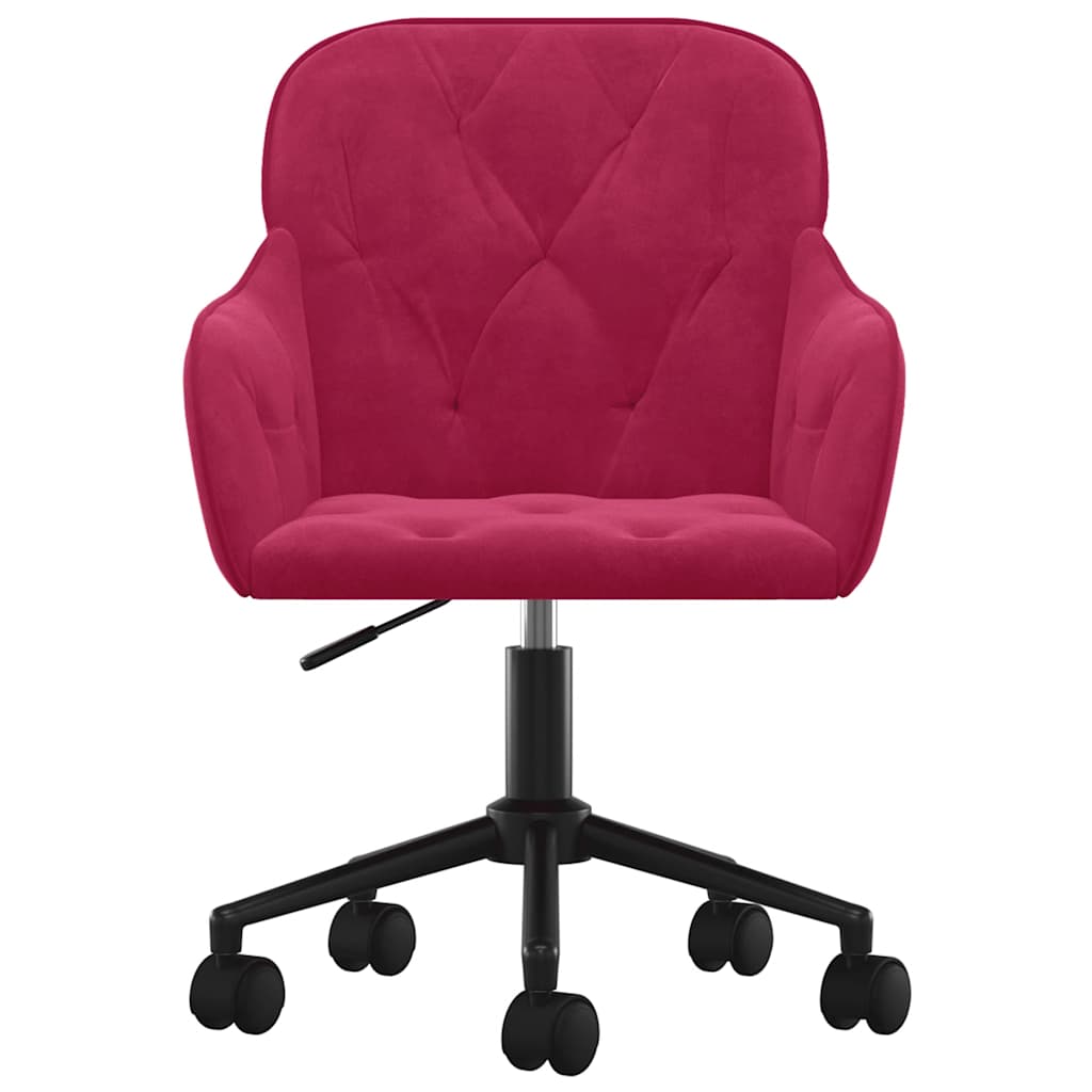 Sillas De Comedor Giratorias 2 Unidades Terciopelo Rojo Tinto