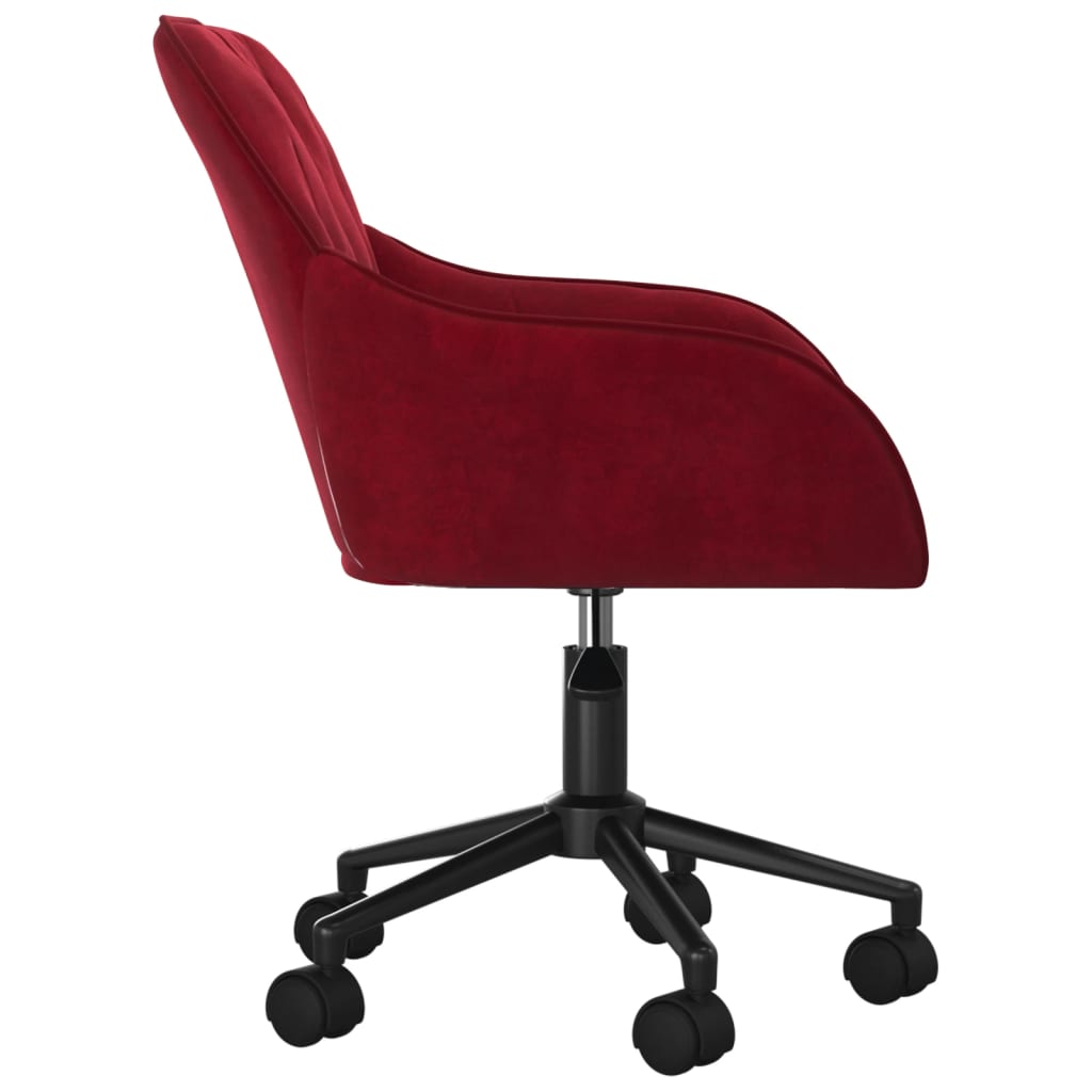 Sillas De Comedor Giratorias 2 Unidades Terciopelo Rojo Tinto