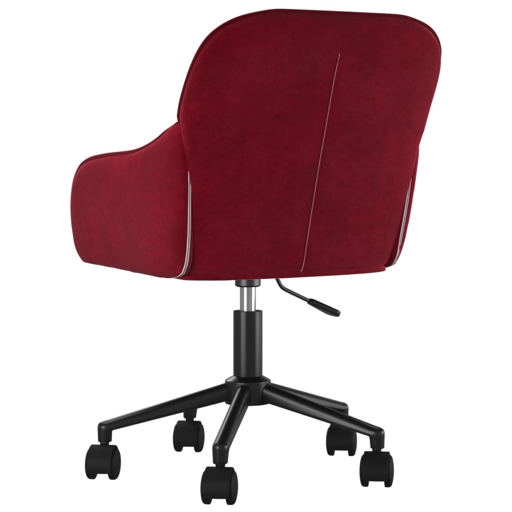 Sillas De Comedor Giratorias 2 Unidades Terciopelo Rojo Tinto