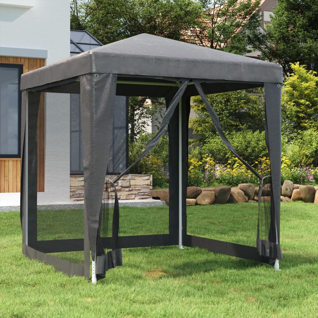 Carpa Para Fiestas 8 Paredes De Malla Hdpe Gris