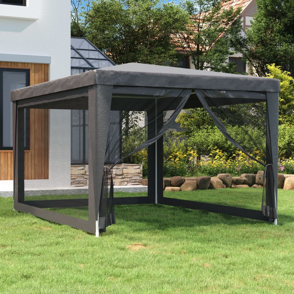 Carpa Para Fiestas 8 Paredes De Malla Hdpe Gris