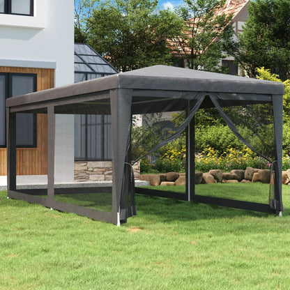 Carpa Para Fiestas 8 Paredes De Malla Hdpe Gris