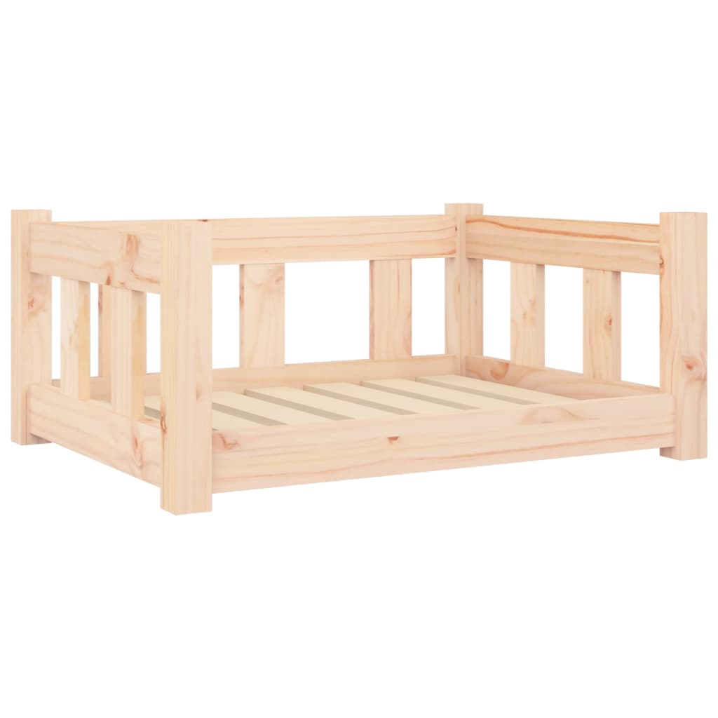 Cama Para Perros Madera Maciza De Pino 65,5X50,5X28 Cm