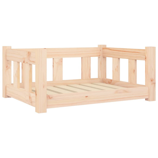 Cama Para Perros Madera Maciza De Pino 65,5X50,5X28 Cm