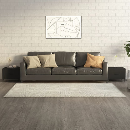 Mesa De Centro Con Patas De Metal 2 Uds 50X50X40Cm