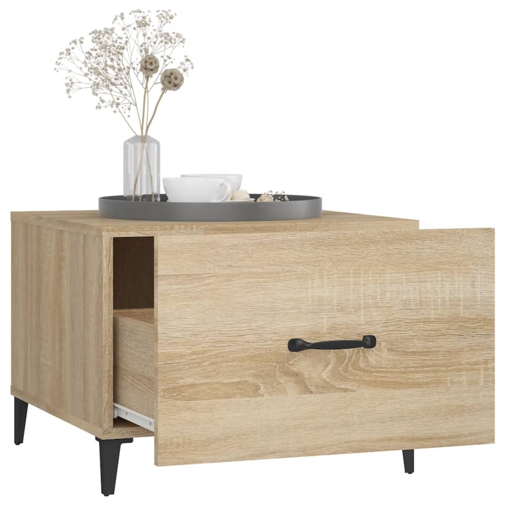 Mesa De Centro Con Patas De Metal 2 Uds 50X50X40Cm