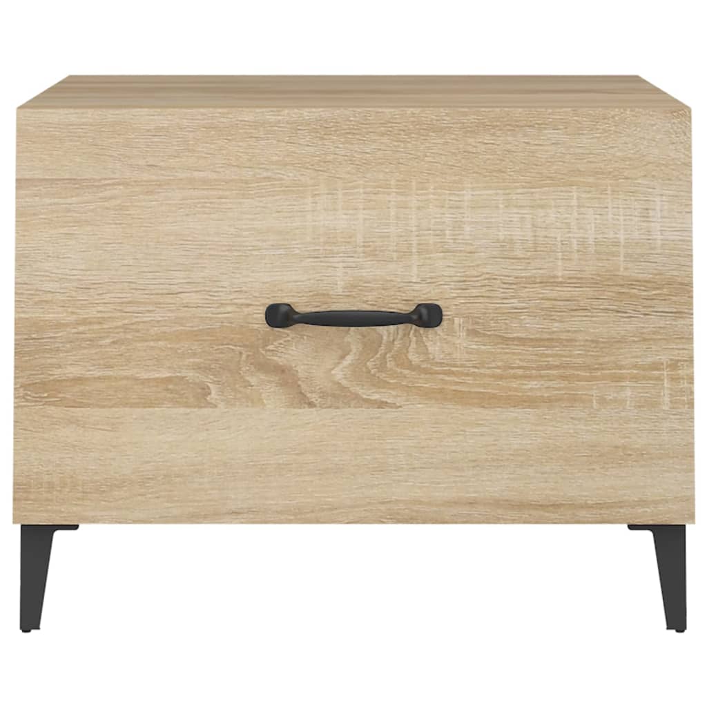 Mesa De Centro Con Patas De Metal 2 Uds 50X50X40Cm