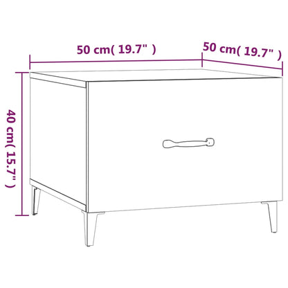 Mesa De Centro Con Patas De Metal 2 Uds 50X50X40Cm