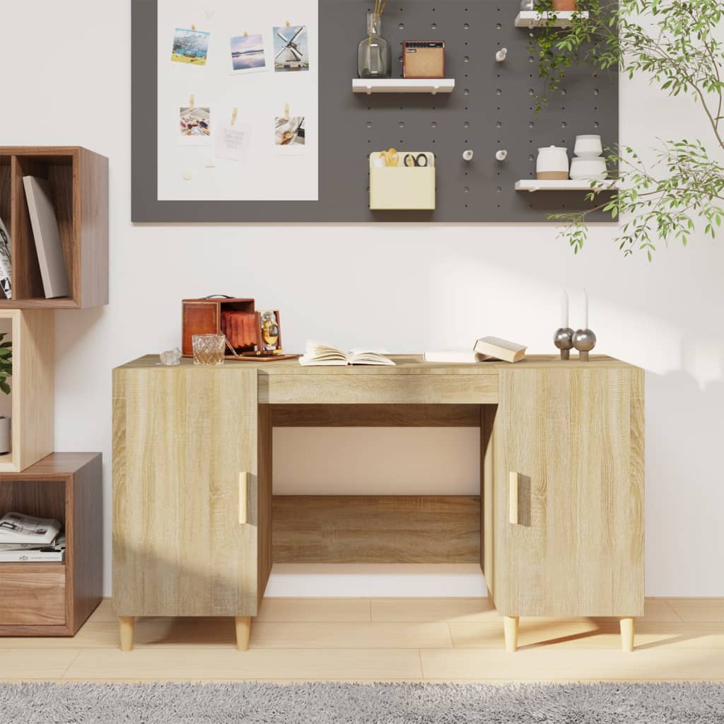 Escritorio 140 X 50 X 75 Cm Madera Contrachapada