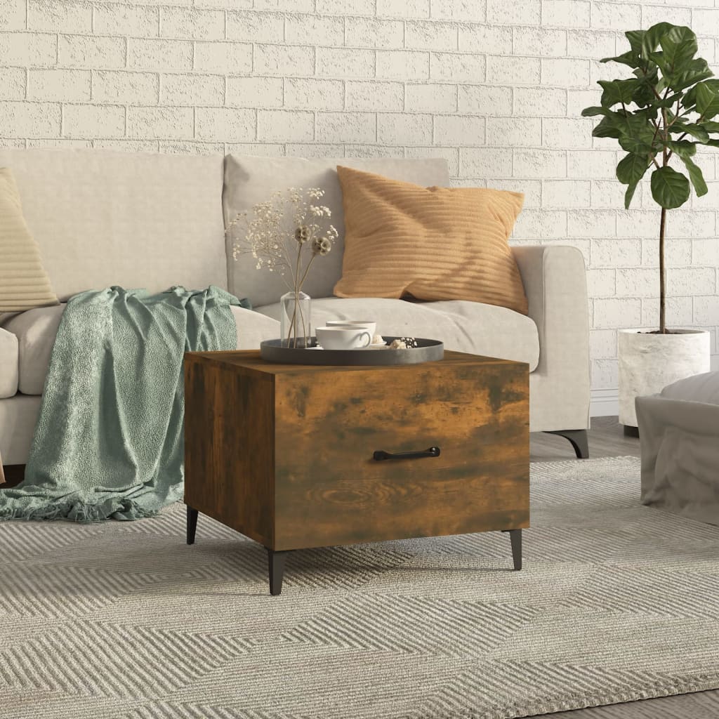 Mesa De Centro Con Patas De Metal 2 Uds 50X50X40Cm