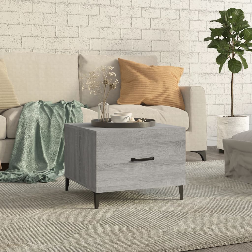 Mesa De Centro Con Patas De Metal 2 Uds 50X50X40Cm
