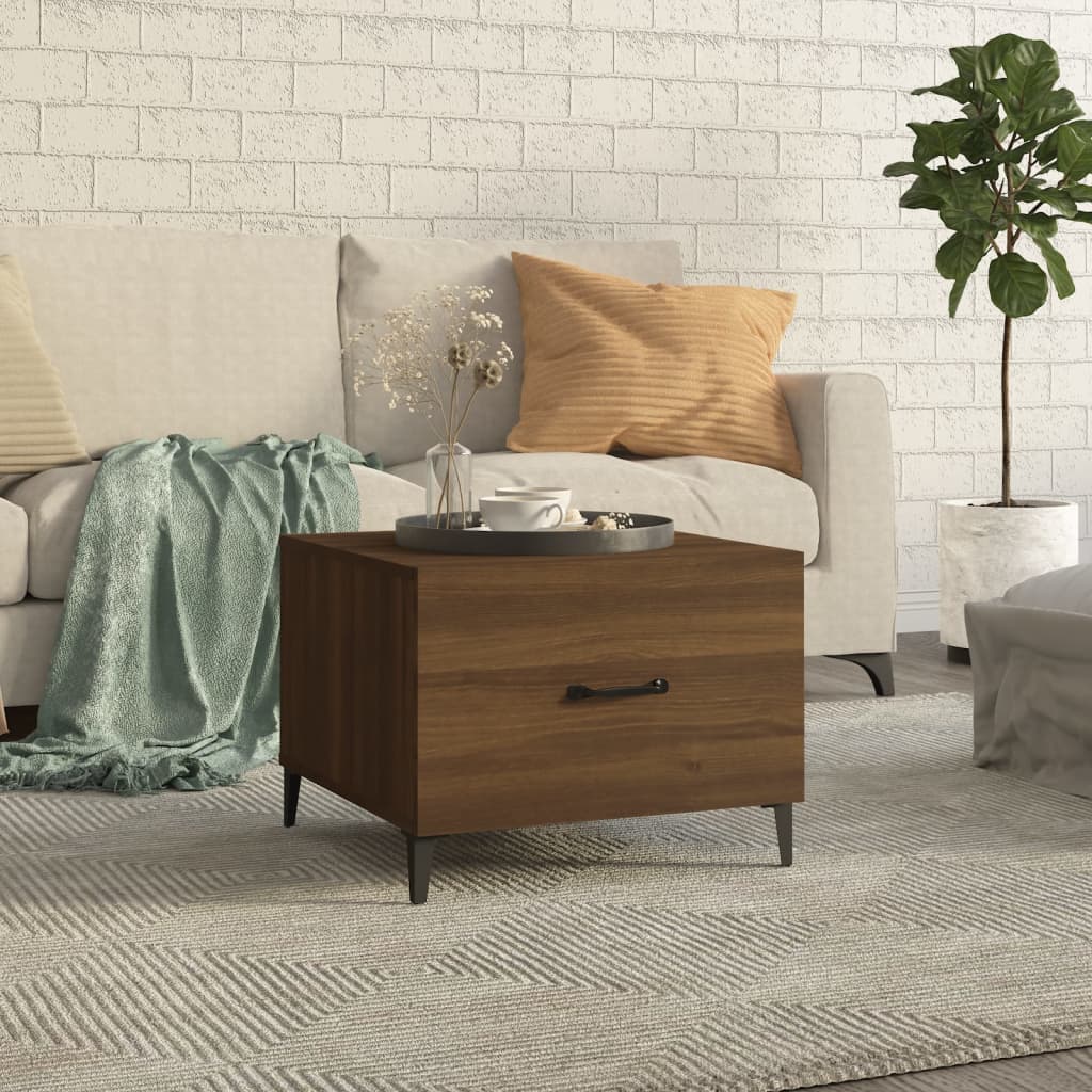 Mesa De Centro Con Patas De Metal 2 Uds 50X50X40Cm