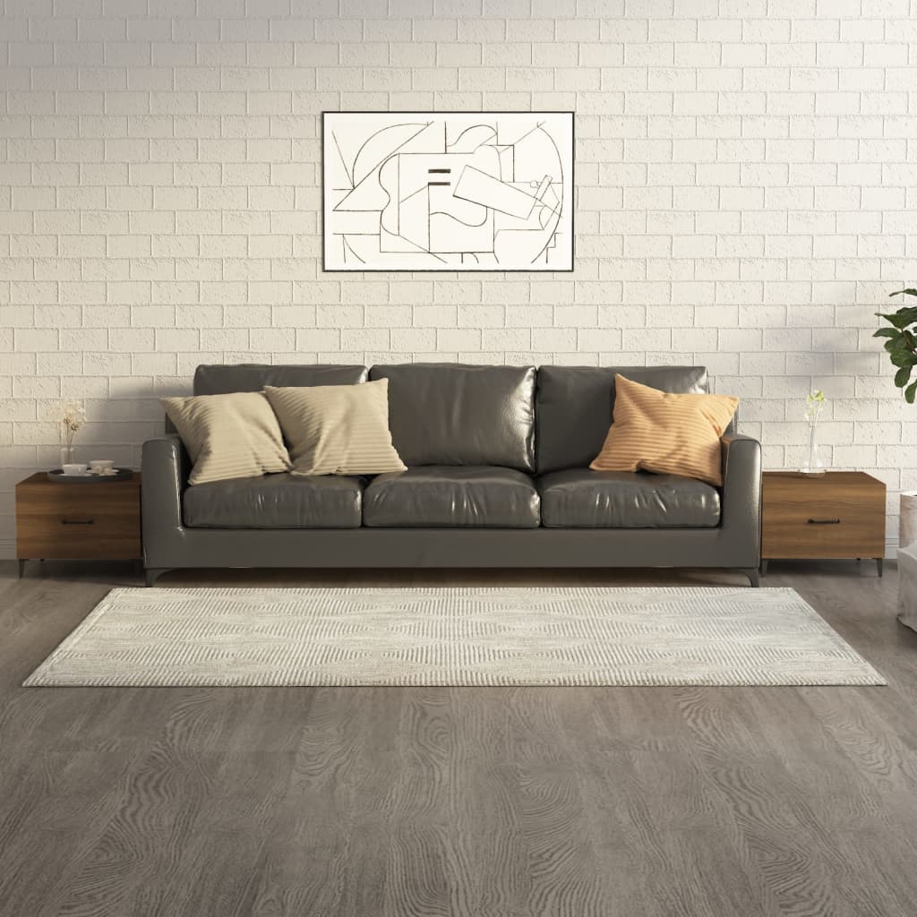 Mesa De Centro Con Patas De Metal 2 Uds 50X50X40Cm