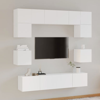 Conjunto De Mueble De Tv 8 Pcs Roble Artesanal
