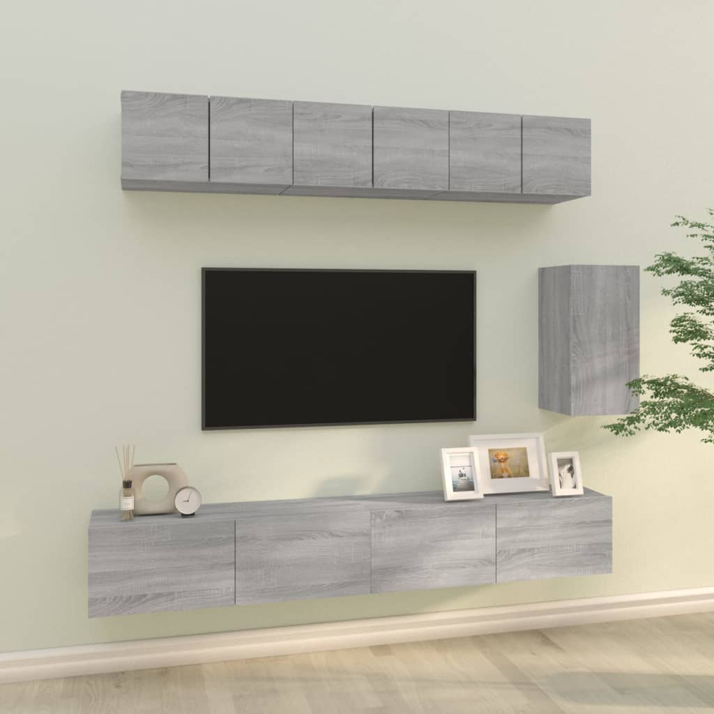 Mueble De Tv De Pared 3 Pcs 100 X 30 X 30 Cm