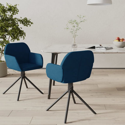 Sillas De Comedor Giratorias 2 Unidades Terciopelo
