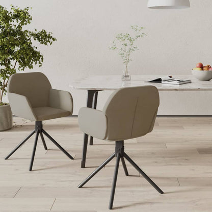 Sillas De Comedor Giratorias 2 Unidades Terciopelo
