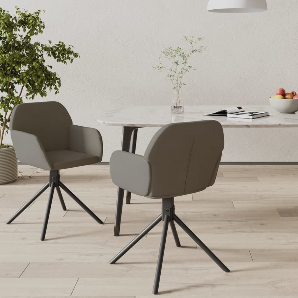 Sillas De Comedor Giratorias 2 Unidades Terciopelo