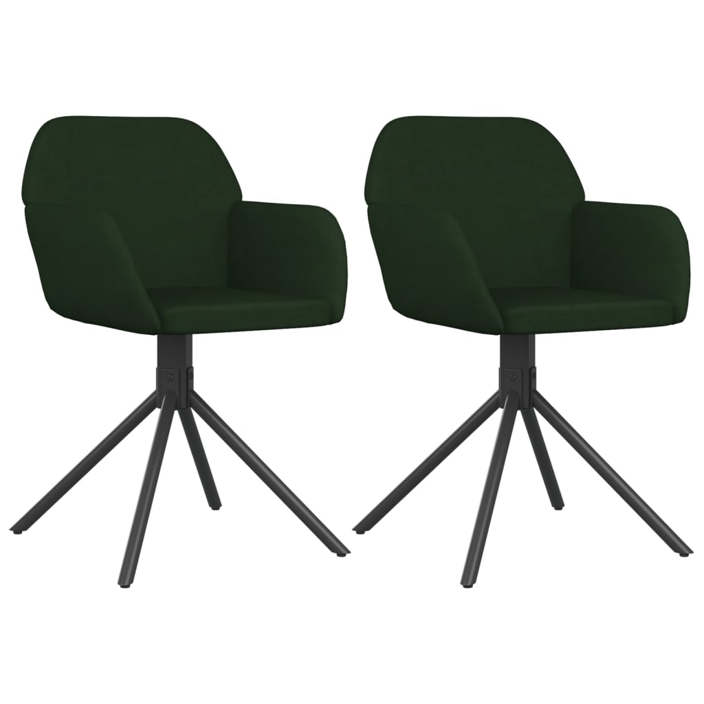 Sillas De Comedor Giratorias 2 Unidades Terciopelo