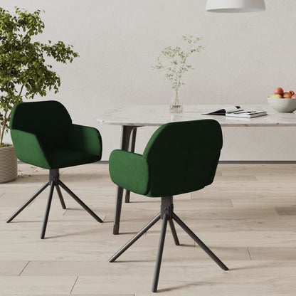 Sillas De Comedor Giratorias 2 Unidades Terciopelo
