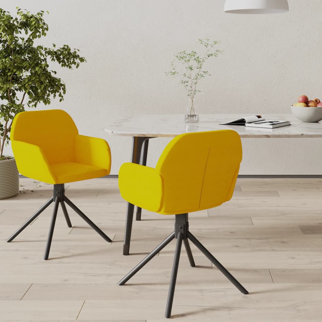 Sillas De Comedor Giratorias 2 Unidades Terciopelo
