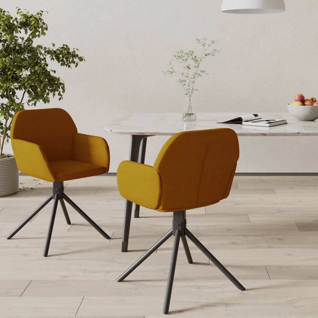 Sillas De Comedor Giratorias 2 Unidades Terciopelo