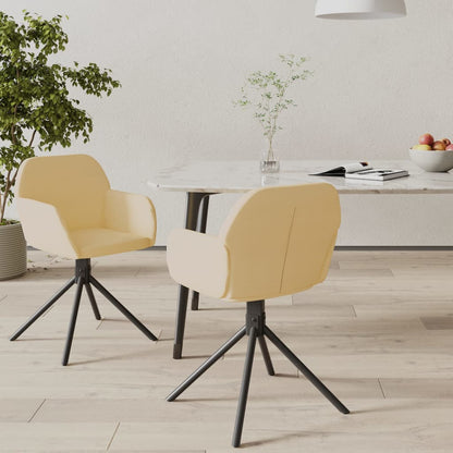 Sillas De Comedor Giratorias 2 Unidades Terciopelo