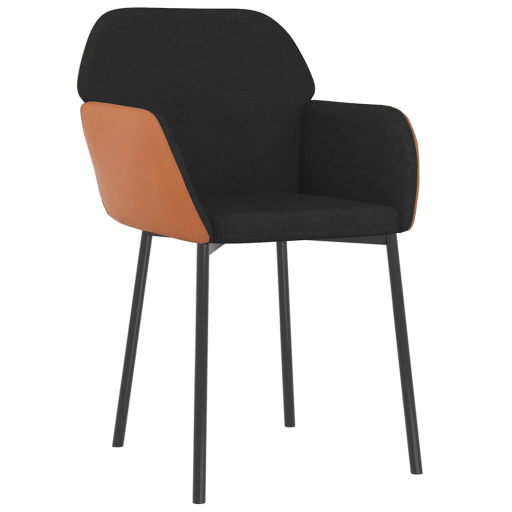 Sillas De Comedor 2 Unidades Cuero Sintético Y Tela