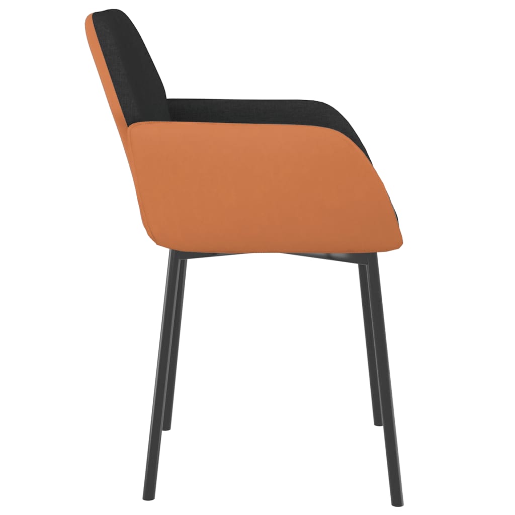 Sillas De Comedor 2 Unidades Cuero Sintético Y Tela