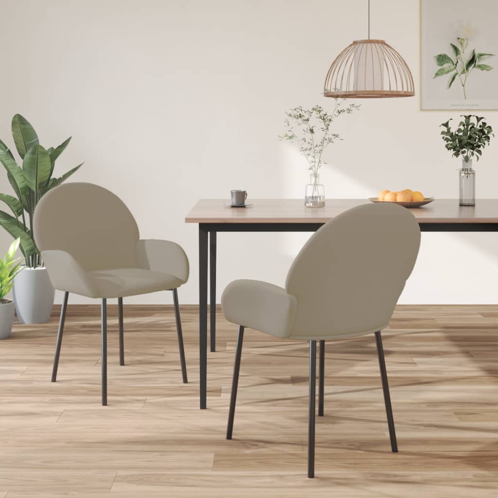 Sillas De Comedor 2 Unidades Terciopelo
