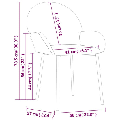 Sillas De Comedor 2 Unidades Terciopelo