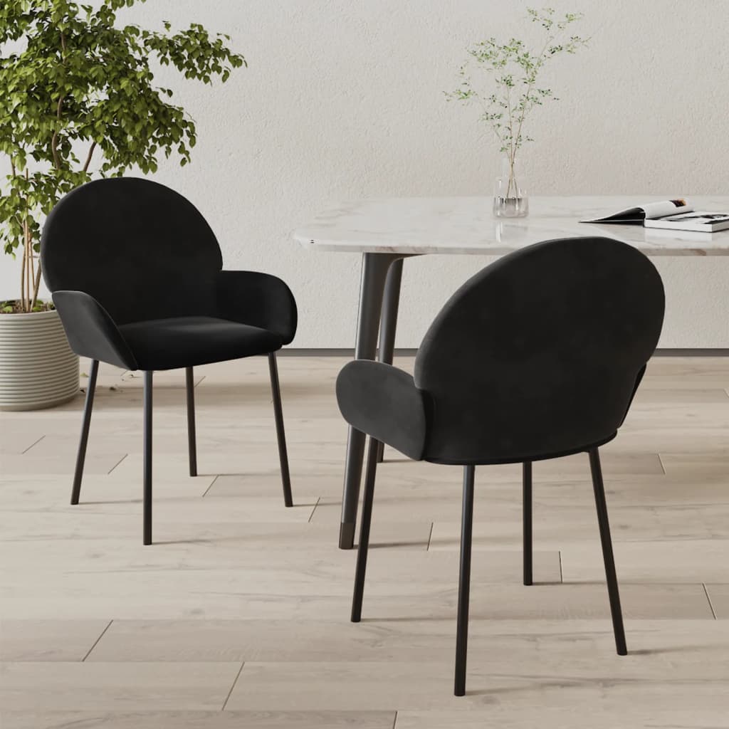 Sillas De Comedor 2 Unidades Terciopelo