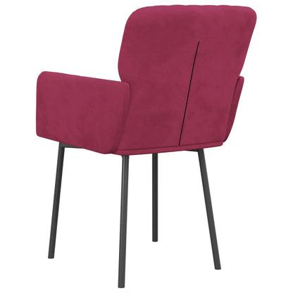 Sillas De Comedor 2 Unidades Terciopelo Rojo Tinto