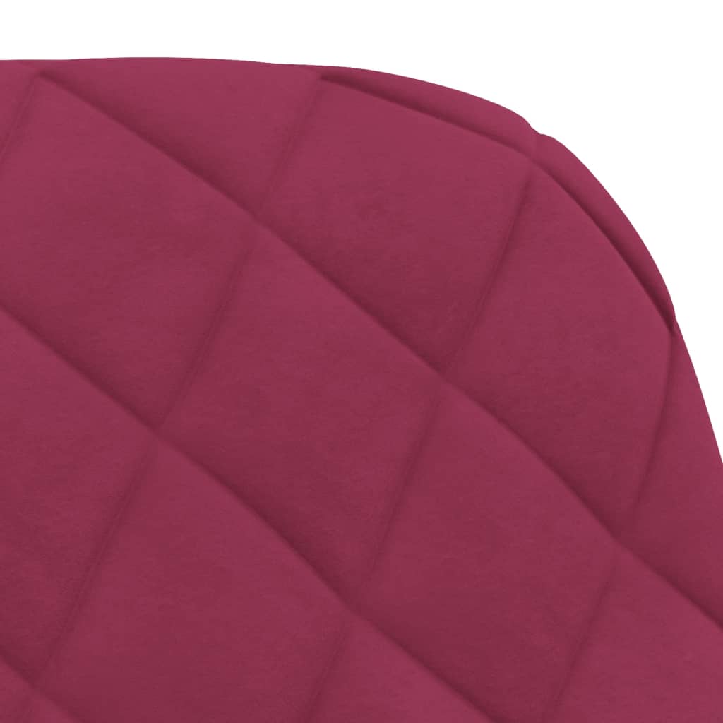 Sillas De Comedor 2 Unidades Terciopelo Rojo Tinto