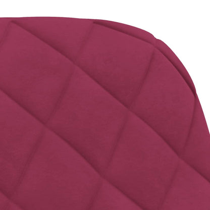 Sillas De Comedor 2 Unidades Terciopelo Rojo Tinto