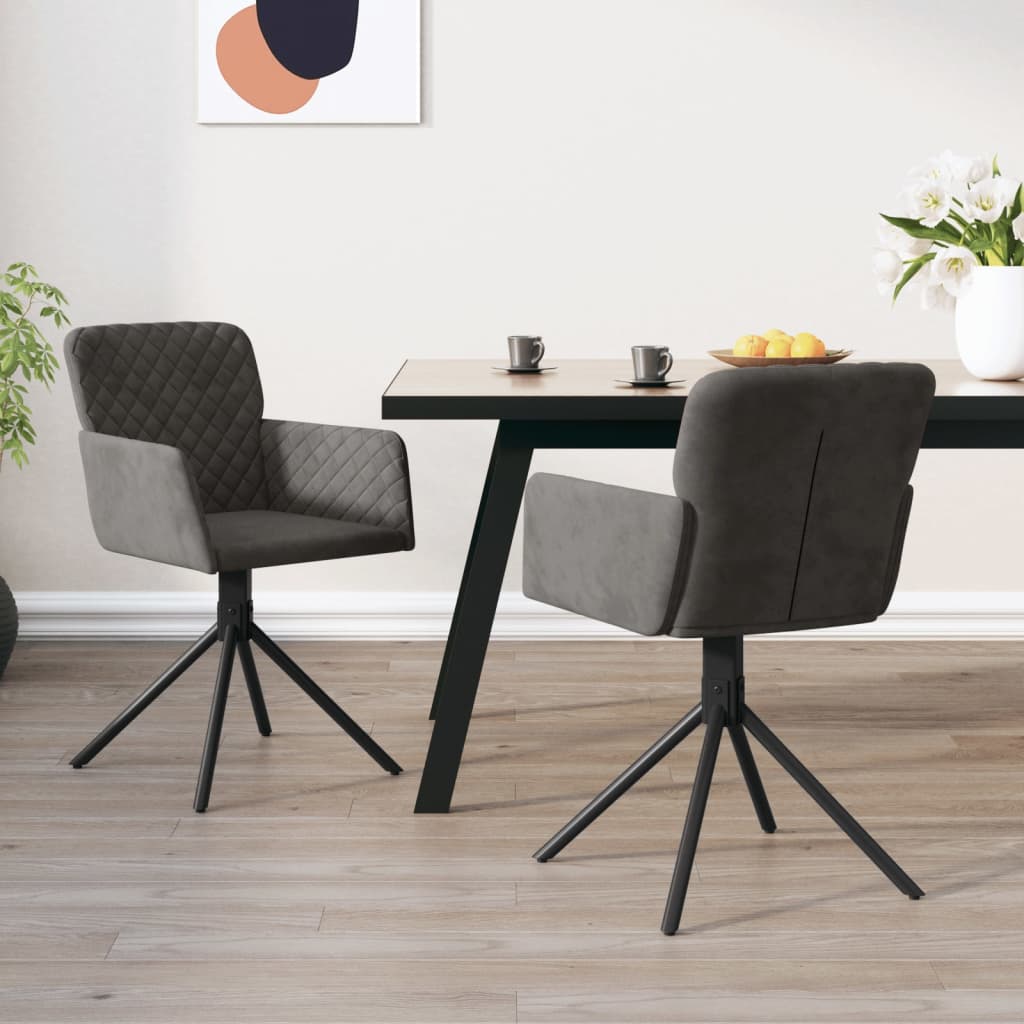 Sillas De Comedor Giratorias 2 Uds Terciopelo