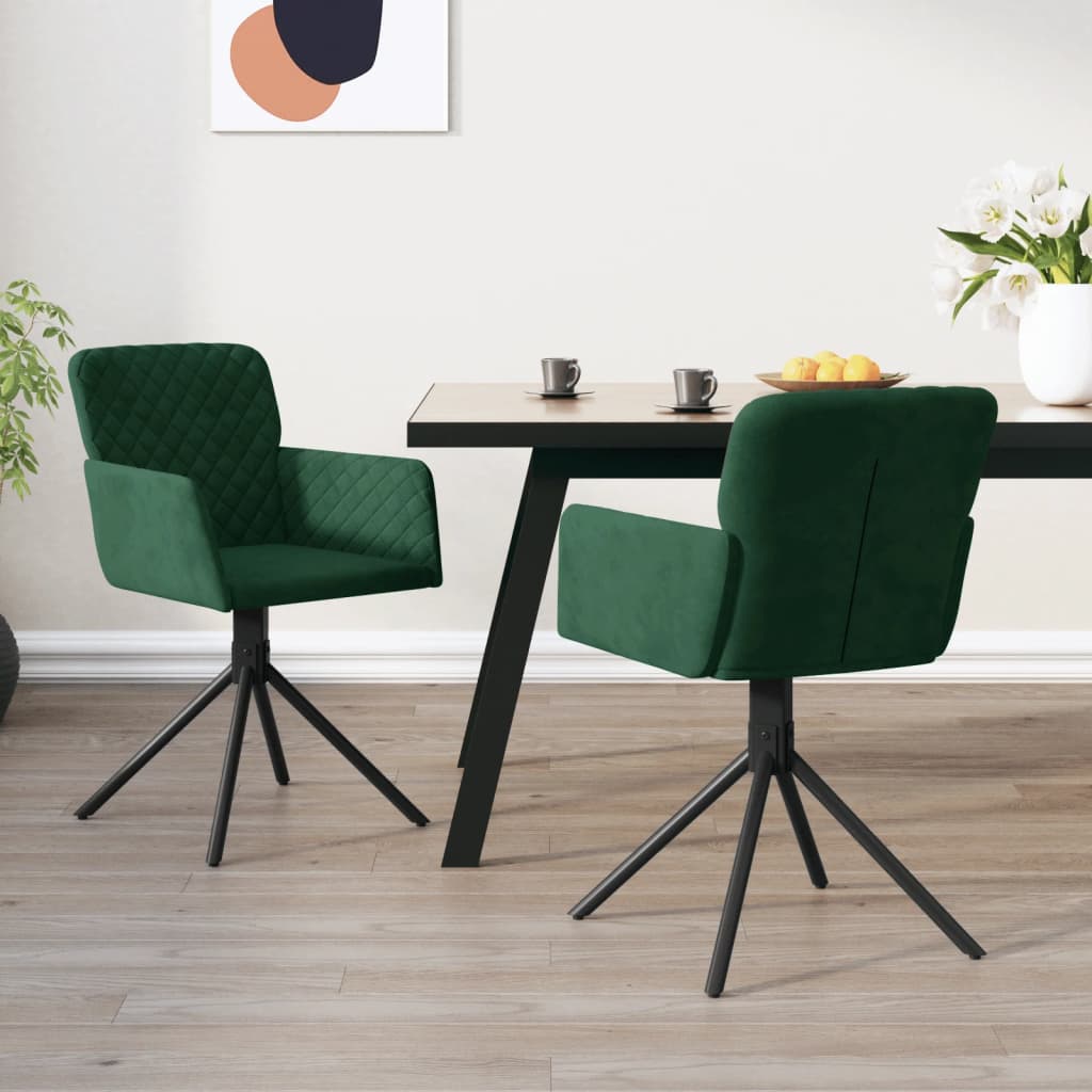 Sillas De Comedor Giratorias 2 Uds Terciopelo