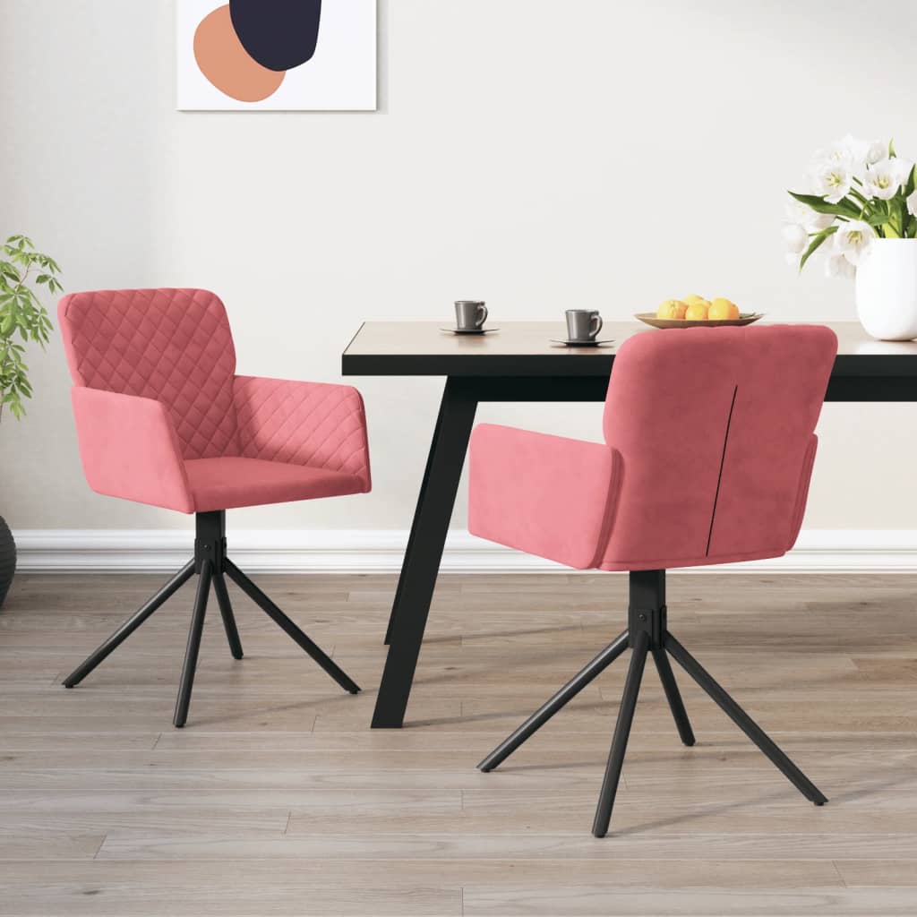 Sillas De Comedor Giratorias 2 Uds Terciopelo