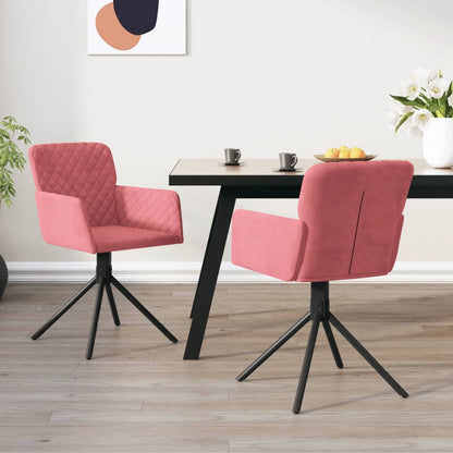 Sillas De Comedor Giratorias 2 Uds Terciopelo
