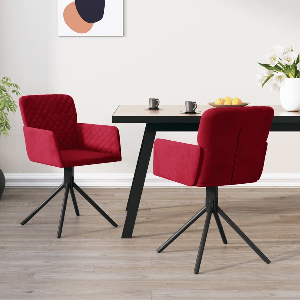 Sillas De Comedor Giratorias 2 Uds Terciopelo
